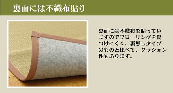 無染土い草上敷DX素肌美人江戸間3畳約176×261cm裏:不織布張り