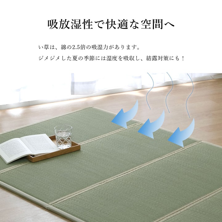 い草ユニット畳軽量抗菌防臭消臭防音断熱性お手入れ簡単楽収納便利約100×200cm