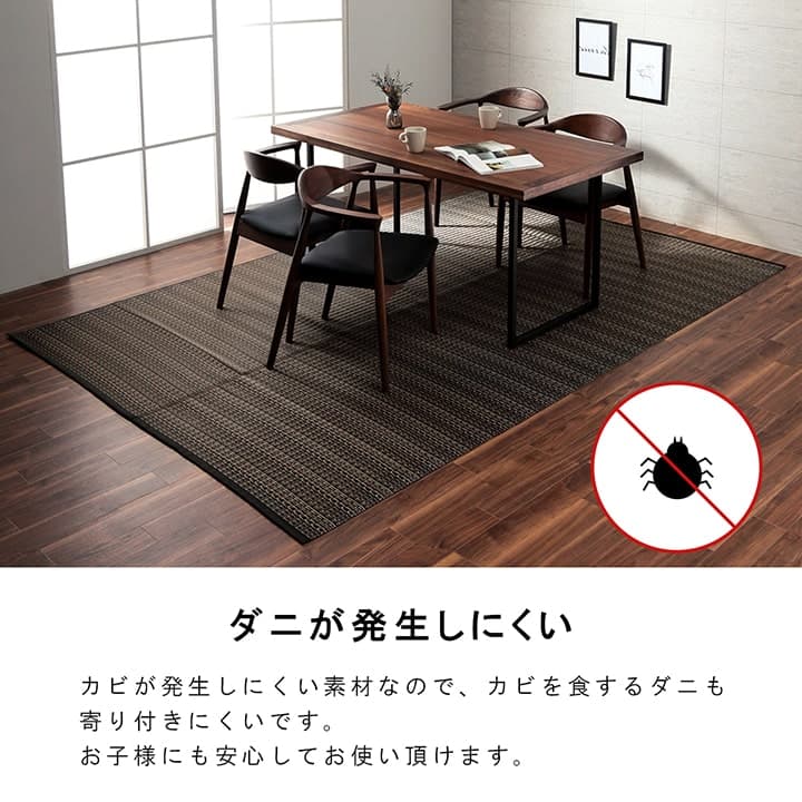 洗えるカーペットダイニングラグ敷詰丈夫日本製国産除菌スプレー対応アウトドアペット本間1畳約95.5×191cm