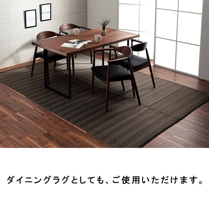 洗えるカーペットダイニングラグ敷詰丈夫日本製国産除菌スプレー対応ござアウトドアペット団地間1畳約85×170cm
