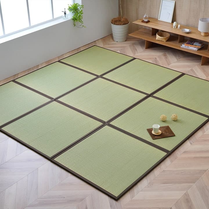 純国産い草日本製置き畳ユニット畳簡単和室約82×82×1.7cm6枚1セット軽量ジョイント付き