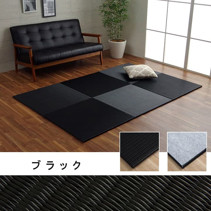 日本製水拭きできるポリプロピレン置き畳ユニット畳シンプル約70×70cm6P同色6枚組