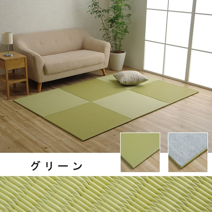日本製水拭きできるポリプロピレン置き畳ユニット畳シンプル約70×70cm6P同色6枚組
