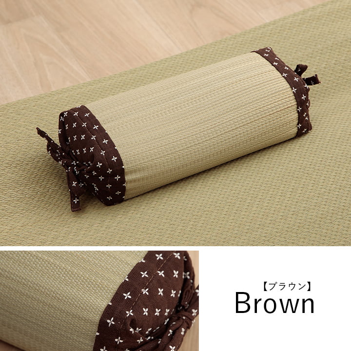 寝具枕角枕い草吸湿調湿効果抗菌防臭ベージュ30×15cm