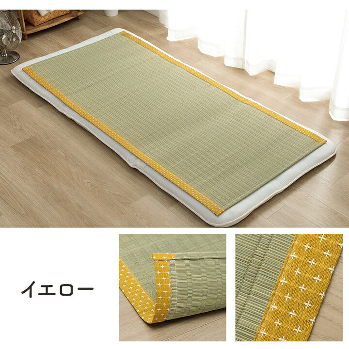 寝具シーツい草吸湿調湿効果抗菌防臭グリーン88×180cm