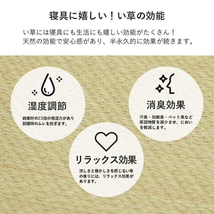 寝具マットマットレスい草コンパクト調湿効果抗菌防臭グリーン90×200cm