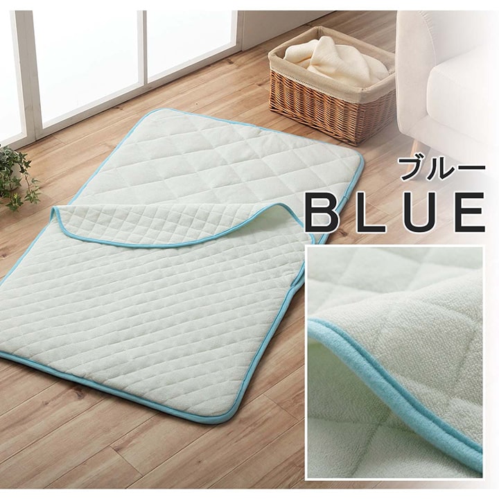 寝具お昼寝マット肌掛け布団一体型寝冷え対策キッズジュニア綿100%滑り止め付き洗える洗濯機丸洗い優しいタオル地70×120cm