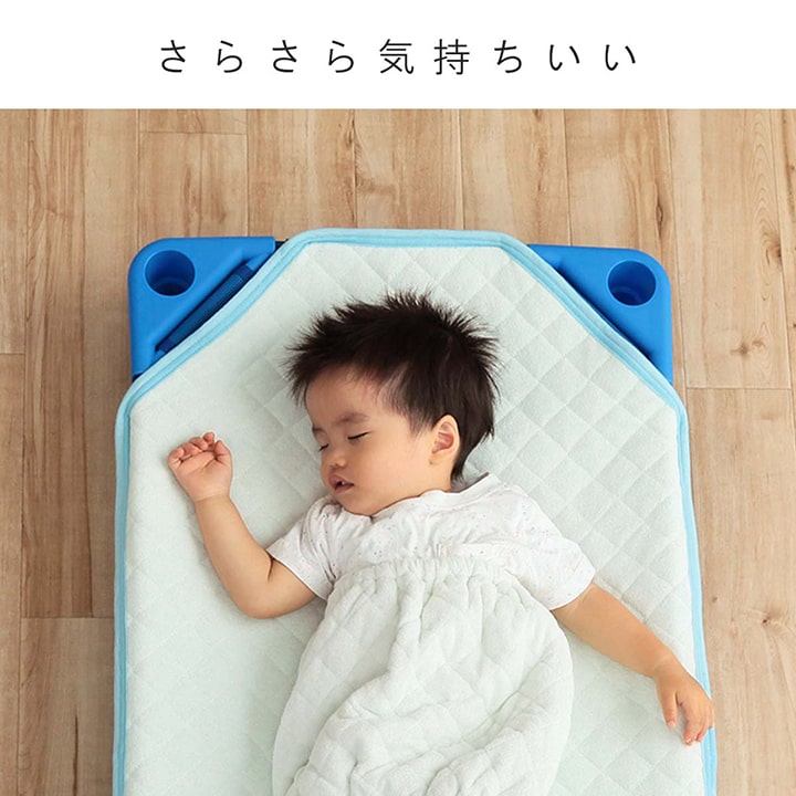 寝具敷きパッドお昼寝コット専用保育園キッズジュニア綿100%四隅ゴムバンド付きズレない洗える洗濯機丸洗い優しいタオル地58×101cm