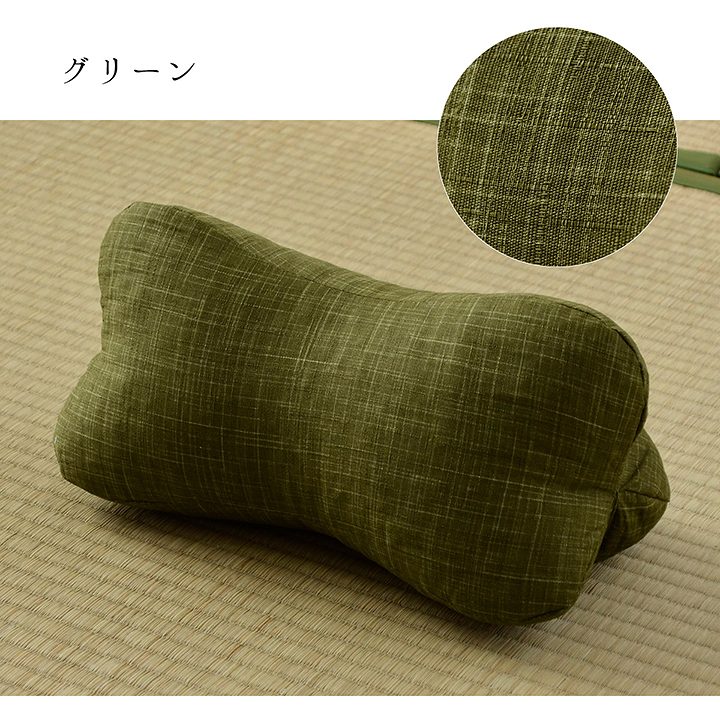 寝具枕くつろぐもっちり機能性お昼寝低反発チップパイプ日本製ほね枕足枕約35×17cm