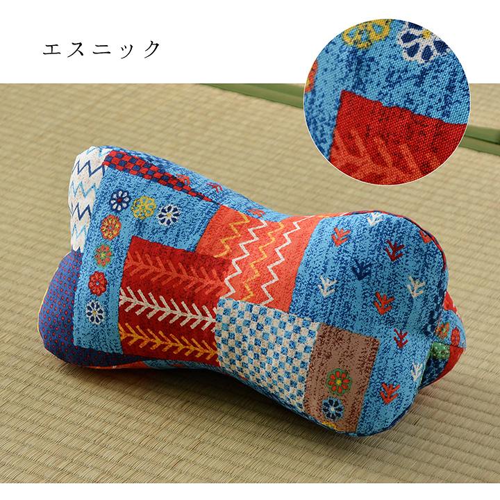 寝具枕くつろぐもっちり機能性お昼寝低反発チップパイプ日本製ほね枕足枕約35×17cm