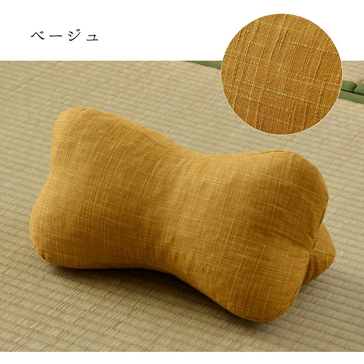 寝具枕くつろぐもっちり機能性お昼寝低反発チップパイプ日本製ほね枕足枕約35×17cm