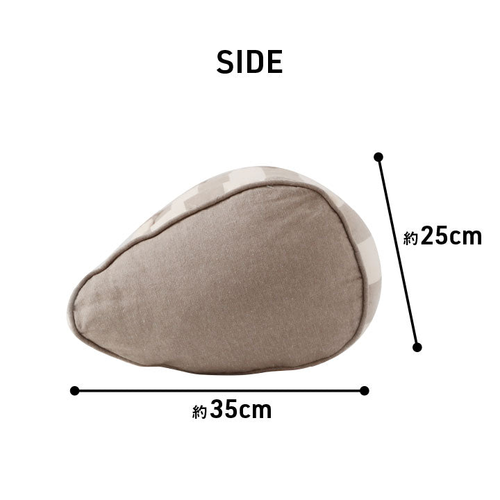 クッション寄りかかり日本製オーガニックコットン綿100%ボーダー洗える背もたれ約55×35×25cm