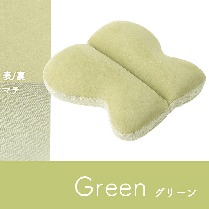 クッション腰当ちょうバタフライパステルグリーン約40×40cm