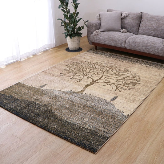 ウィルトンカーペット長方形風景画抗菌防臭約80×140cm