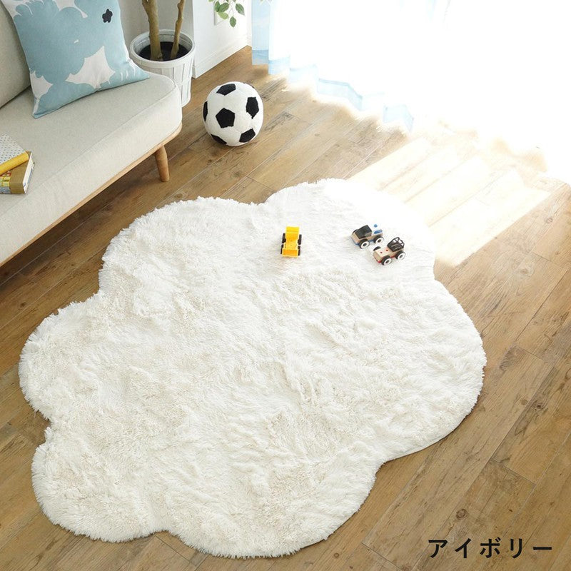 シャギーラグラグ夏用カーペット1.5畳無地洗える滑り止め雲シャギー夏抗菌防臭洗濯ホットカーペット対応オールシーズンおしゃれ年中洗濯機床暖房130×170シンプル薄手一人暮らしリビング北欧ラグマット子供部屋滑らない通年掃除しやすい