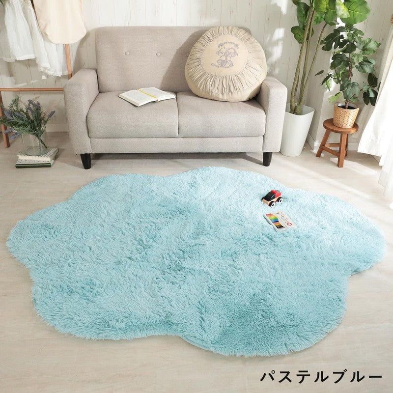 シャギーラグラグ夏用カーペット1.5畳無地洗える滑り止め雲シャギー夏抗菌防臭洗濯ホットカーペット対応オールシーズンおしゃれ年中洗濯機床暖房130×170シンプル薄手一人暮らしリビング北欧ラグマット子供部屋滑らない通年掃除しやすい