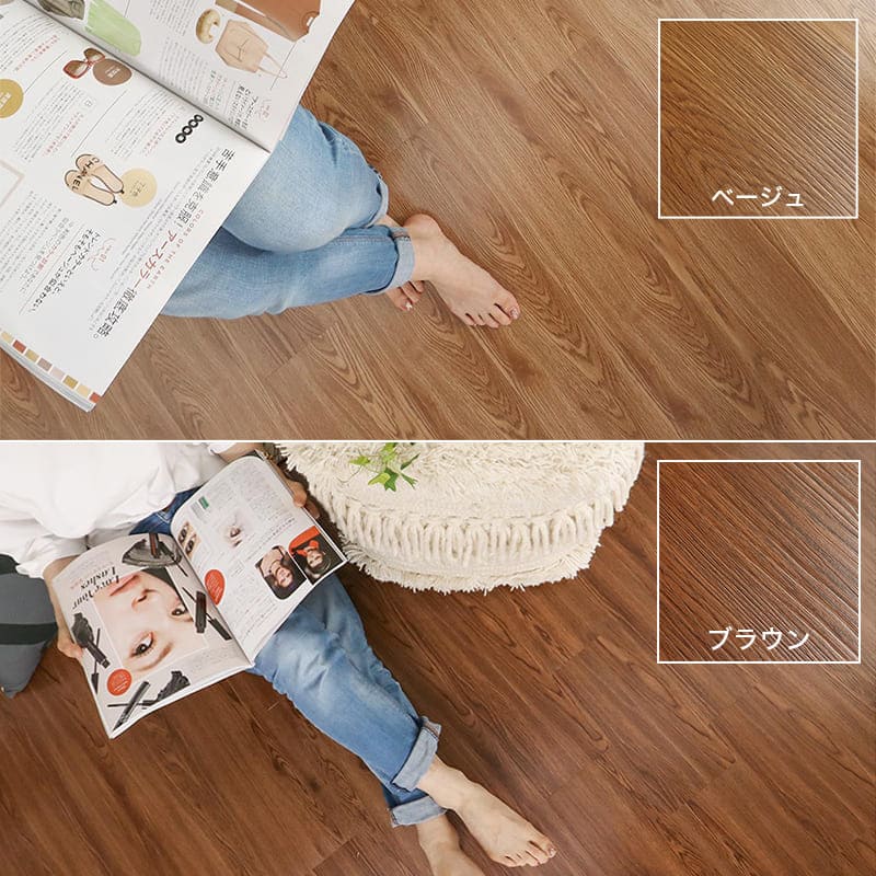 フロアタイル置くだけ床材吸着木目白フローリング張り替えdiy簡単おしゃれタイル置くだけ平板床暖房対応賃貸傷防止床フローリング材4畳床暖房滑り止め撥水剥がせる重ね張り防音防水耐熱保護格安フローリングマット
