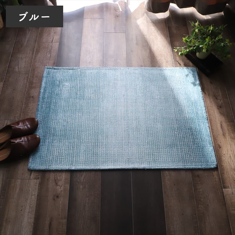 玄関マット高級感室内長方形屋内60×90おしゃれ風水6090ラグ玄関大きめインドウール冬用かわいいグラデーショングレーベージュブルーエントランスマット玄関用大きいオシャレ床暖房対応マット丈夫インド製
