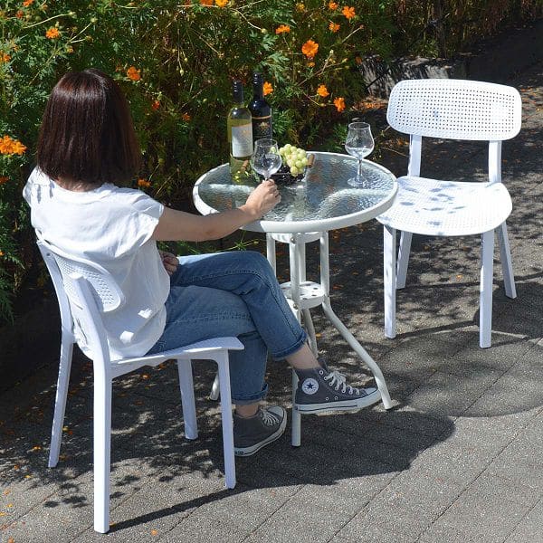 ガーデンチェア椅子雨ざらしプラスチック白防水一脚屋外軽量庭ガーデンガーデンチェアー外丈夫1人ベランダバルコニー外置きシンプル北欧家室内リビング背もたれ高級diy1人用一人掛け大人