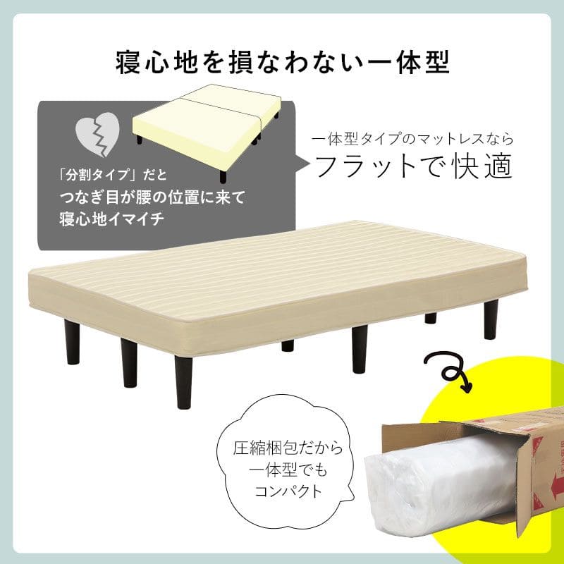 脚付きマットレスセミダブルマットレスボンネルコイル硬め脚付きベッド男一体型厚めボンネルすのこ一人暮らし脚20cm収納コンパクト195cmスノコ付きベッドマット寝心地硬い小さい耐荷重通気性夏