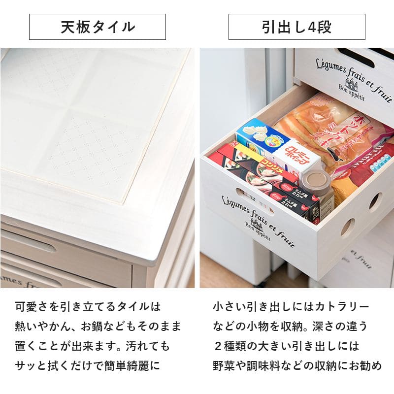 キッチンストッカー完成品ストッカーキッチンスリム収納小型薄型家庭用キャスター隙間30洗面所引き出し4段高さ60木製ワゴン隙間収納野菜ストッカー大容量おしゃれ深型縦型キッチンワゴン軽量