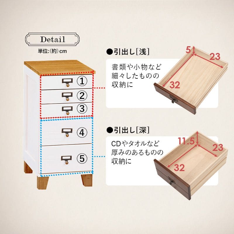 チェスト完成品5段スリムa4多段書類大容量ロータイプ白茶色幅30引き出し天板木製多段チェストアンティークサイドチェスト収納縦長リビングチェスト木目事務サイドデスク机サイドテーブル