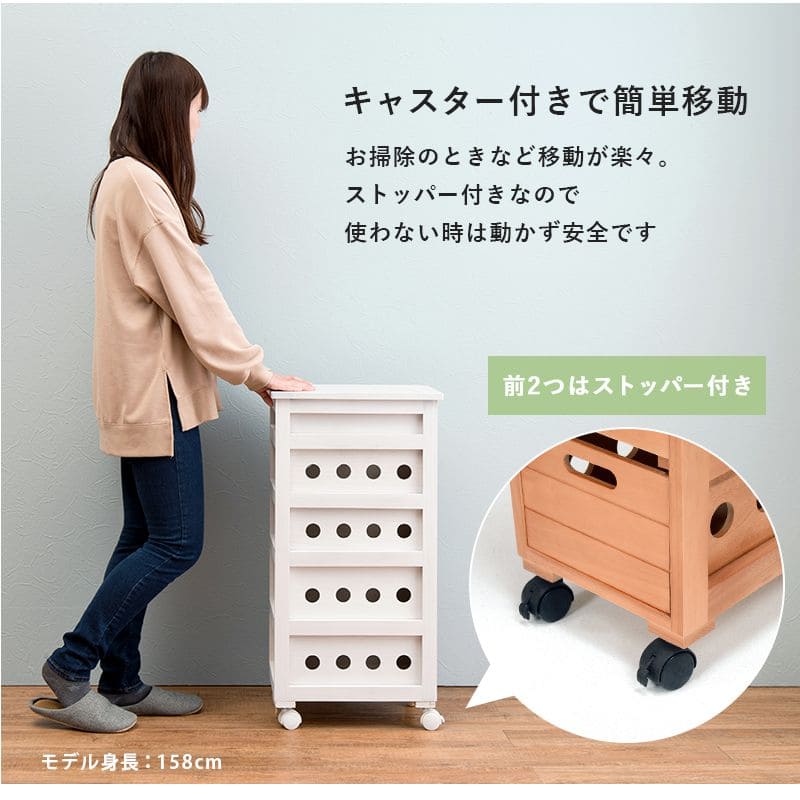 キッチンストッカー完成品ストッカーキッチンスリム収納小型薄型家庭用キャスター隙間20洗面所引き出し5段高さ80木製ワゴン隙間収納野菜ストッカー大容量おしゃれ深型縦型キッチンワゴン軽量