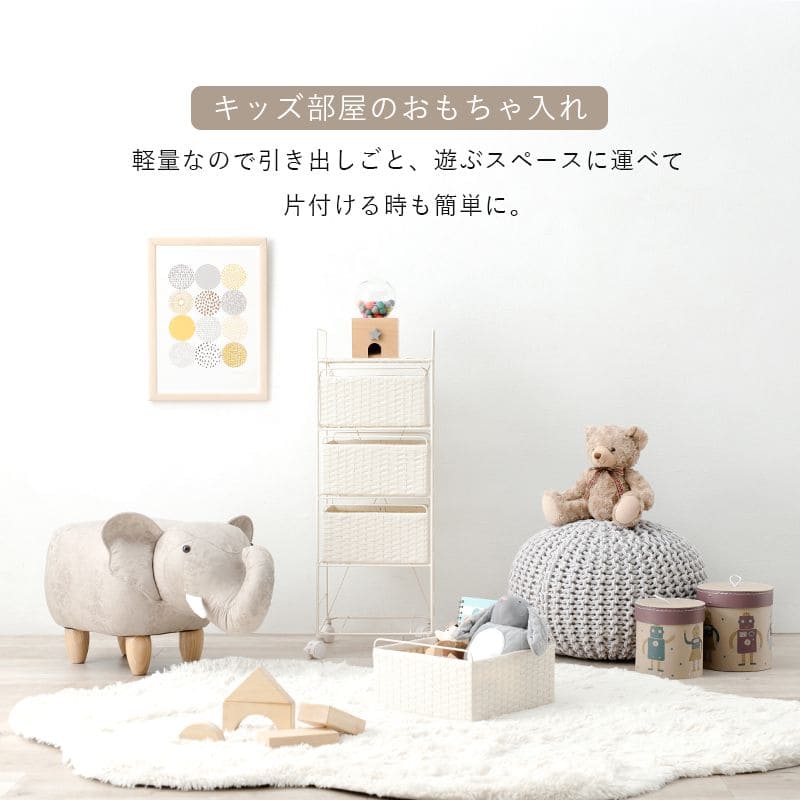 ランドリーチェストラタン4段引き出し幅30奥行30スリムランドリー収納キャスター籐ワゴンカゴ収納薄型ランドリーラックおしゃれロータイプ洗面所ランドリーサイドチェストラック大きいバスケット
