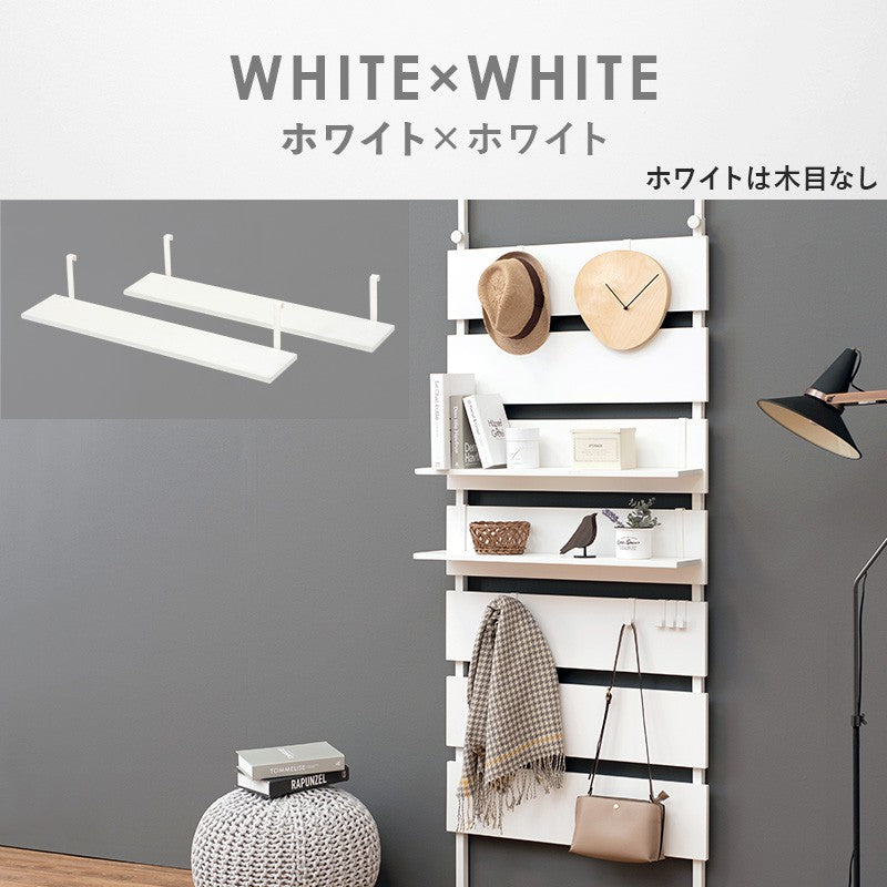 棚板幅802枚セットスリムラック木製突っ張り棚diy収納スチール木目調ディスプレイおしゃれ薄型壁面ラダーラック突っ張りラック棚壁追加用壁面収納つっぱり収納木製アイアンリビング間仕切り洗面所