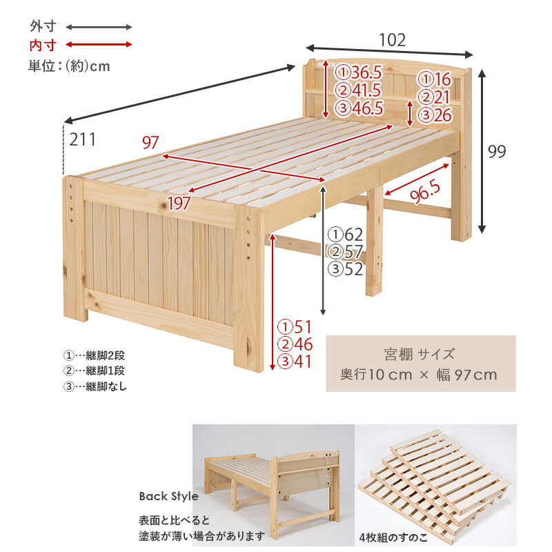 シングルベッドボンネルコイルマットレス付フレームマットレスセット