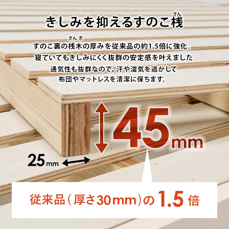 すのこベッドベッドフレーム