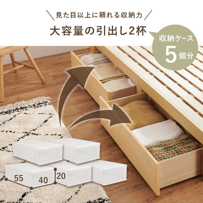 シングルベッド薄型マットレス付フレームマットレスセット