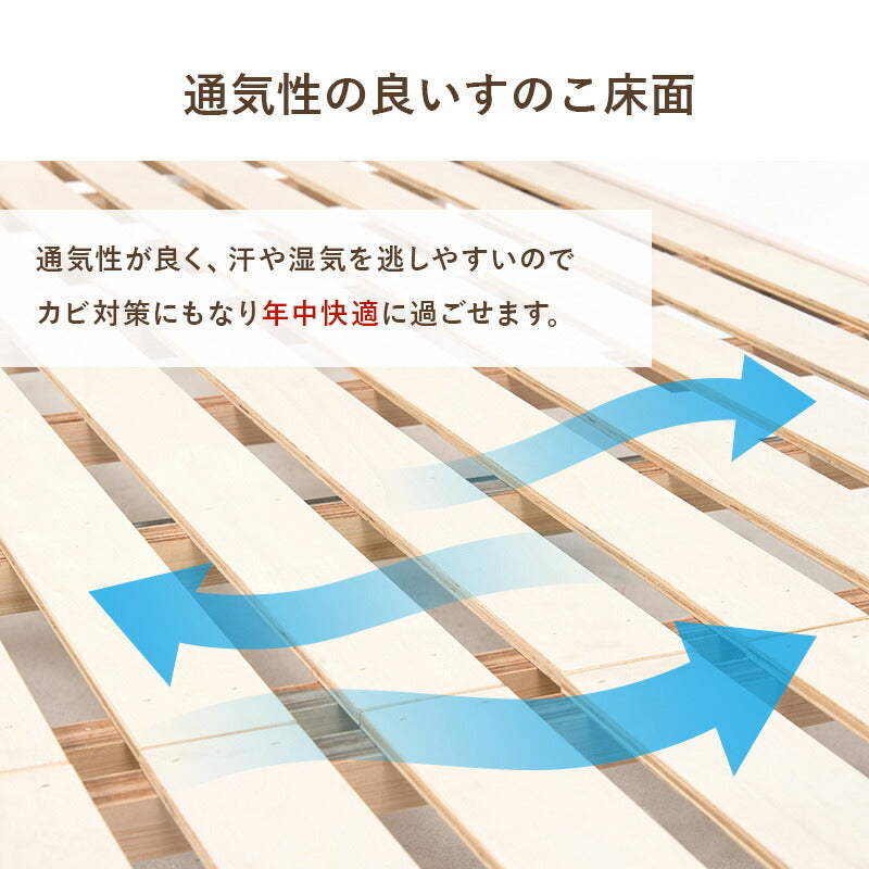 シングルベッド薄型マットレス付フレームマットレスセット