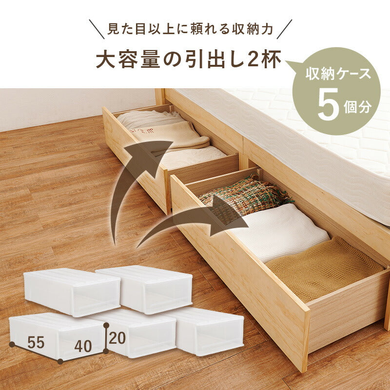 セミダブルベッドボンネルコイルマットレス付フレームマットレスセット