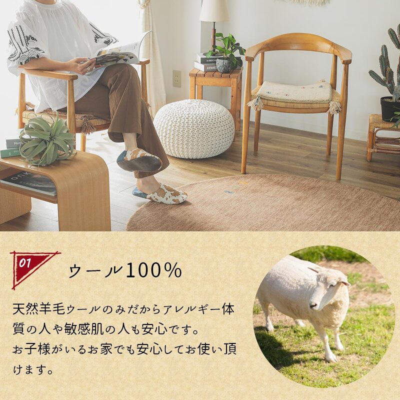 玄関マット室内60×90おしゃれギャッペ北欧天然素材青夏用大きめモダン風水高級薄型9060屋内マットギャベ赤緑ウール