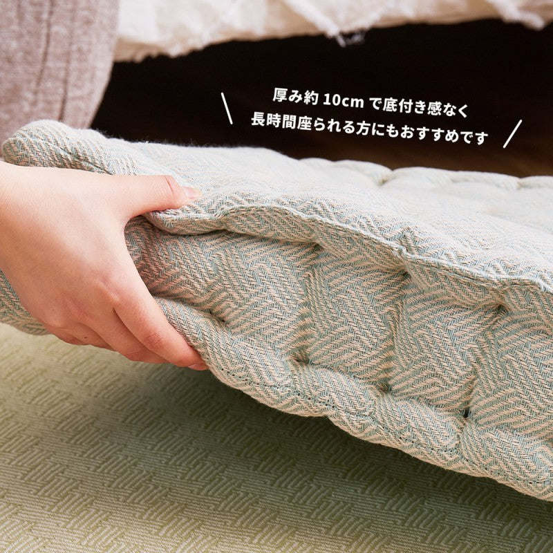 座布団クッションフロアクッション分厚いおしゃれ四角北欧厚めかわいい椅子大きめフローリングふかふかチェアざぶとん座卓極厚座ぶとん厚手腰痛あぐら綿床座るこどもシートクッションスクエア正方形うつ伏せインド綿ネイビーホワイト