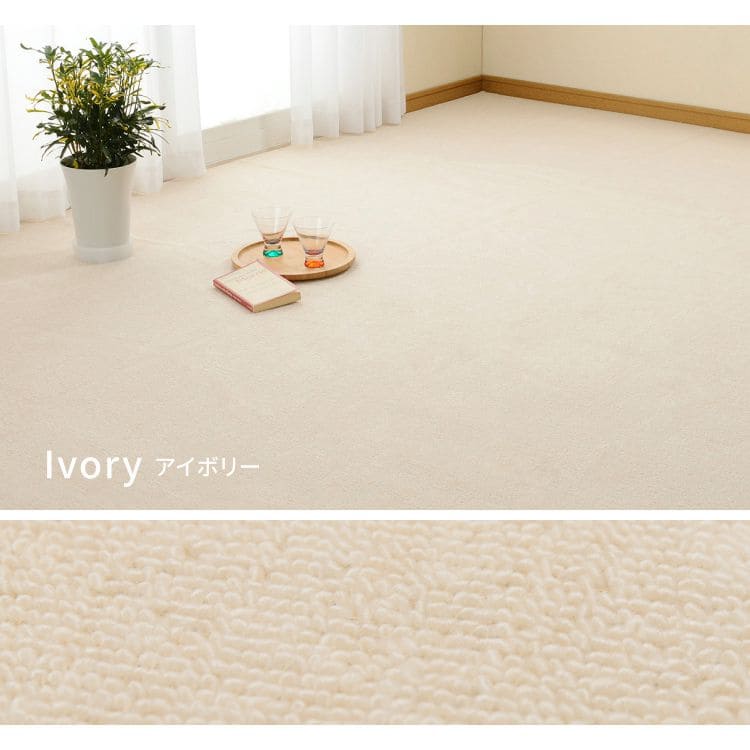カーペットラグ国産10畳江戸間カット日本製無地夏ペット夏用おしゃれ床暖房ホットカーペット長方形敷き詰め抗菌防臭毛足短い子供部屋年中夏冬兼用一人暮らしリビングセンターラグ子供韓国風