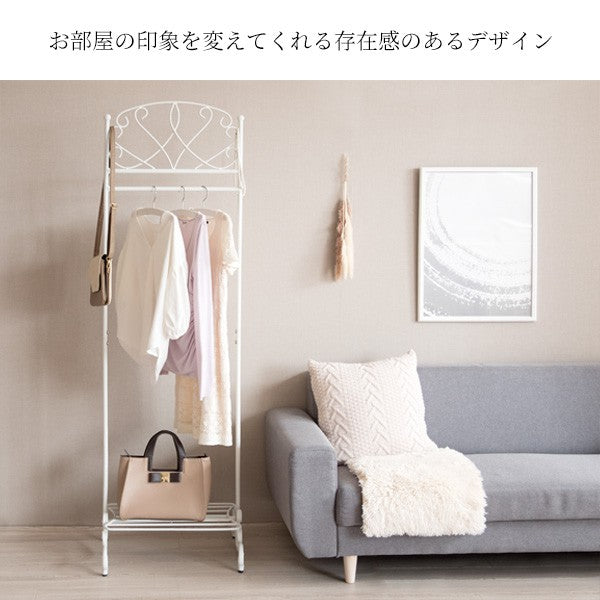 ハンガーラックコートハンガー頑丈棚大容量丈夫おしゃれ洋服掛けラックコートハンガーラック薄型棚付き洋服掛けかわいい幅50