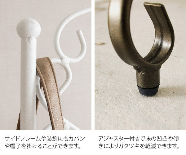 ハンガーラックコートハンガー頑丈棚大容量丈夫おしゃれ洋服掛けラックコートハンガーラック薄型棚付き洋服掛けかわいい幅50