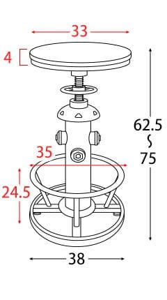 カウンターチェア昇降高さ調節ヴィンテージ高い75丸調整アイアンハイレトロバーチェア木製スリムおしゃれカウンター業務用バーハイスツール椅子ダイニングチェアハイタイプ腰痛高級疲れないカフェ
