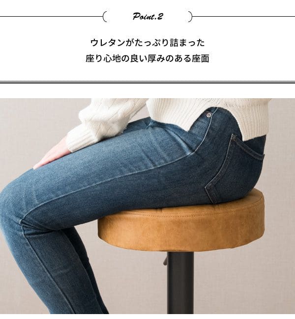 カウンターチェア昇降丸レザー高さ調節ヴィンテージ高い調整ハイレトロバーチェアおしゃれカウンター業務用回転ハイスツールクッション椅子ダイニングチェアハイタイプ腰痛高級疲れないカフェ