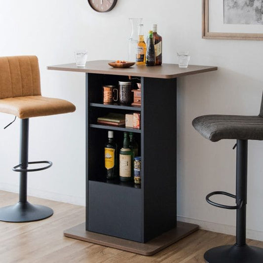 ハイテーブル収納棚カフェカウンターテーブルダイニングカウンタースリム長方形一人暮らし高さ100天板おしゃれ2人ハイ一人用コンパクトバーテーブルコーヒーテーブルテーブルリビング北欧木製