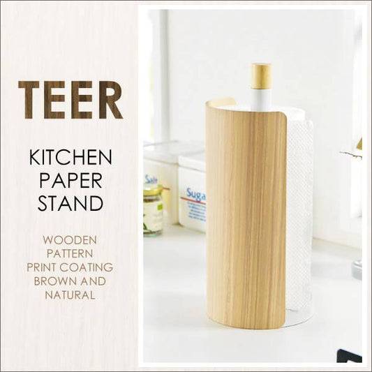 キッチンペーパーホルダー置き型おしゃれタワー北欧木製ペーパーホルダー木キッチンホルダー縦型アイアンキッチンペーパー収納キッチン用品