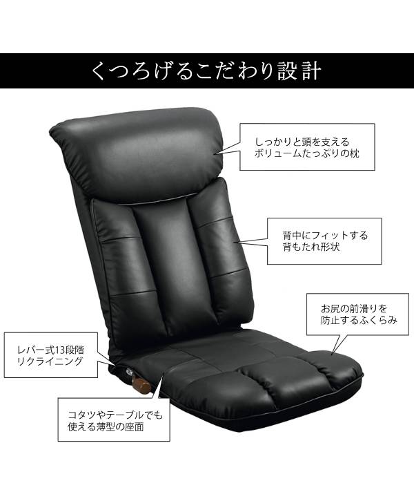 座椅子ざいすリクライニング折りたたみコンパクト軽い一人掛けおしゃれ北欧ハイバック大きいリラックスチェアこたつ日本製かわいいレバー式