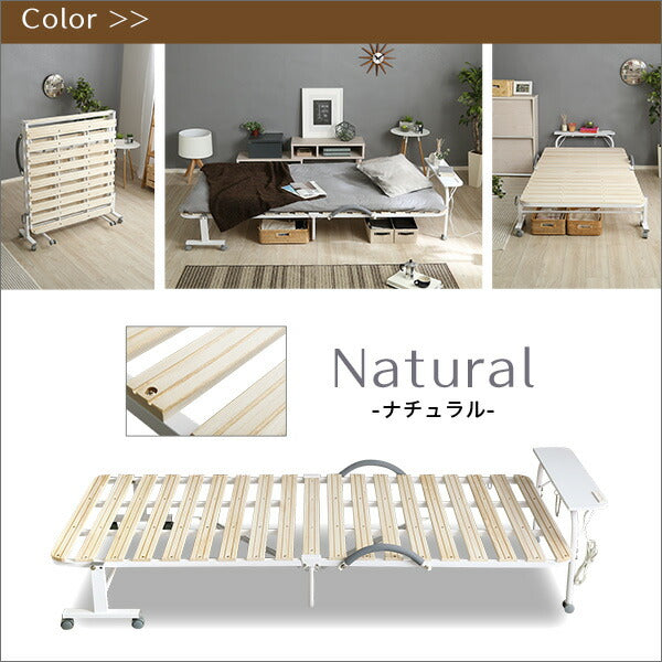 宮コンセント付き折りたたみすのこベッド【Arche-アルシュ-】