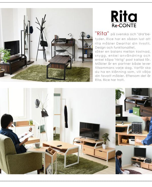 テレビ台テレビボード伸縮北欧テイストRitaおしゃれ木製金属製シンプルナチュラルモダンホワイトブラック