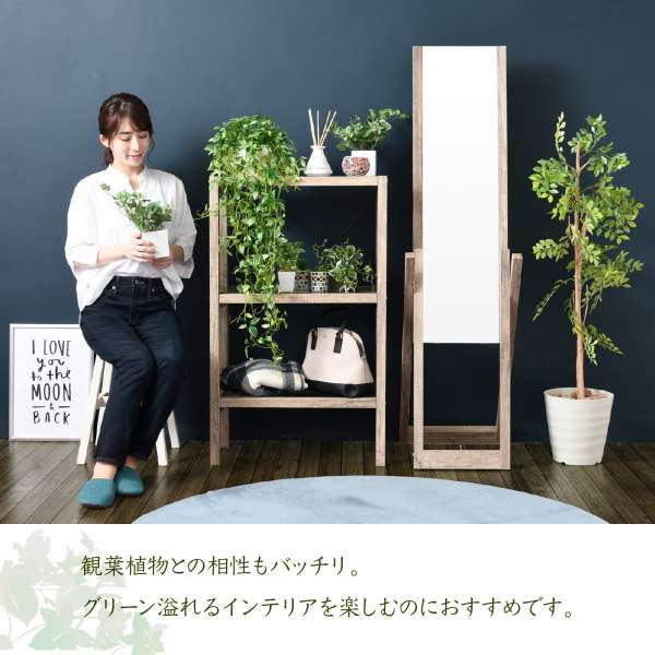 スタンドミラー姿見全身スリム鏡古材薄型一人暮らし木製シンプルリビング大きい自立軽量スタンドフック木枠ラック幅40おしゃれインテリアコンパクト自立式スタンド軽いミラー等身大大