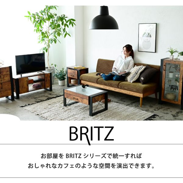 ローテーブル収納センターテーブルガラスリビングテーブルブルックリン長方形引き出し収納付き強化ガラス一人暮らしテレワーク在宅コンパクト