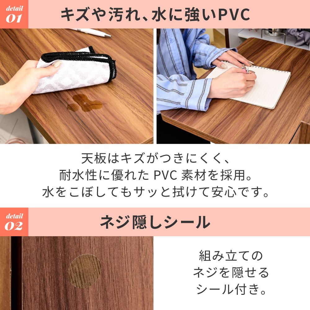 ドレッサーコンパクト隙間キャスター付き折り畳みドレッサーデスク兼用スリム化粧台コスメワゴン収納デスクラックミニドレッサー幅24