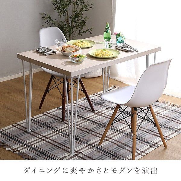 さわやかなオシャレテーブル110cm幅ダイニングテーブルアイアンフレーム爽やかおしゃれ北欧韓国幅110cm家族ファミリー可愛いカフェシンプルリビングテーブル学習机食卓テーブルホワイト子ども